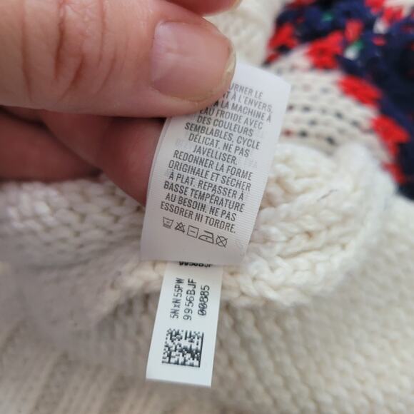 Aerie Size M Fair Isle Sweater Chunky Knit Multi Color Cozy Holiday Winter - Picture 9 of 10